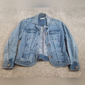 Cold Water Creek Women’s Denim Jacket Button Casual Classic Jean Layering Size 8